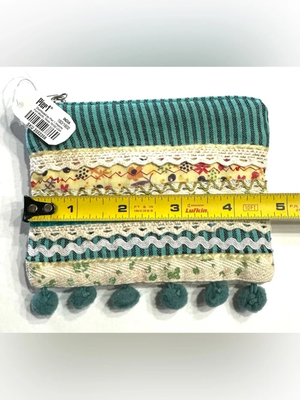 NEW, Pier 1 Imports Coin Purse, Y2K Vintage Style, New with Tags, Made in India